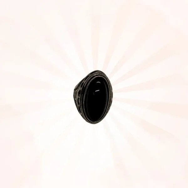 Black agate Ring - Image 2